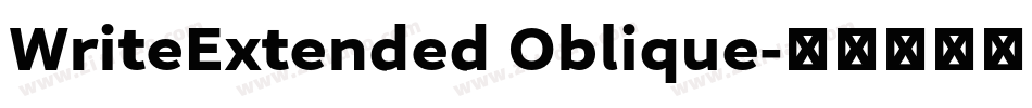 WriteExtended Oblique字体转换